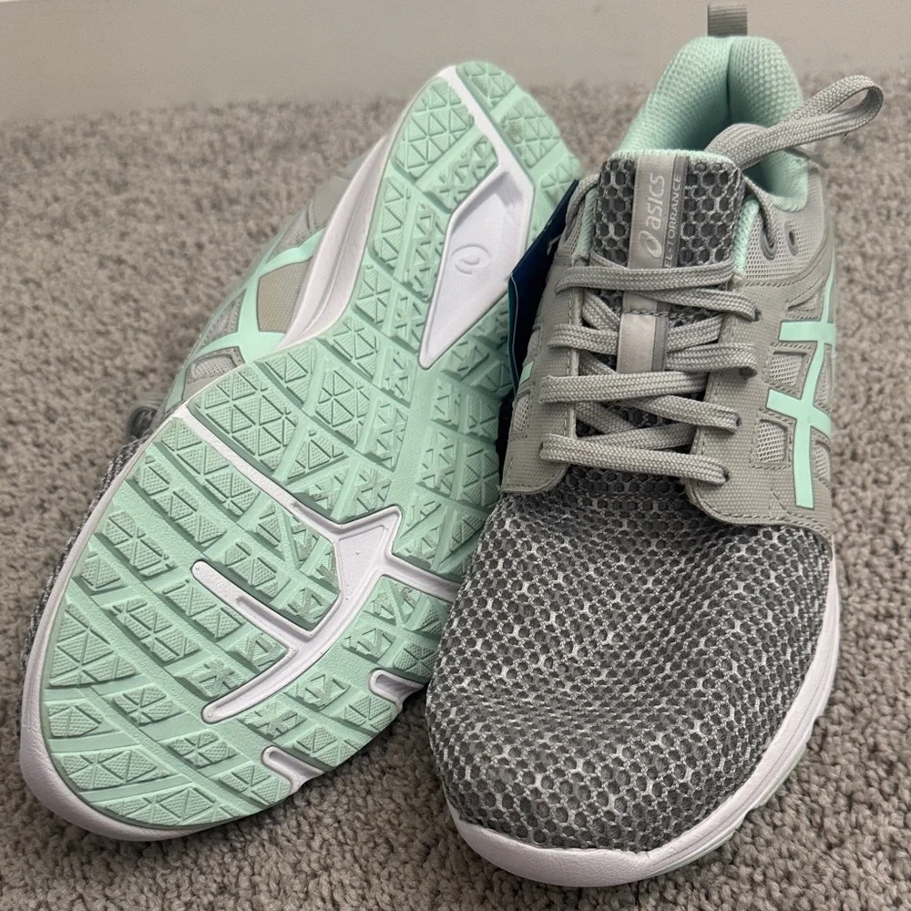 ASICS Women's Athletic Shoes in Gray and Mint - Picture 4 of 5